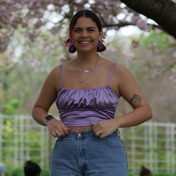 Chrome Purple Crop Tank - Picture 4 of 4